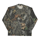 Mossy Oak Camo Long Sleeve T-Shirt - XL Camo Cotton