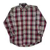 Nautica Checked Flannel Shirt - Large Multicoloured Cotton