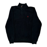 Polo By Ralph Lauren 1/4 Zip - 2XL Black Cotton