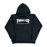 Thrasher Spellout Hoodie - Small Black Cotton