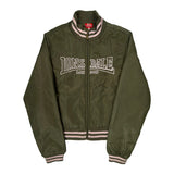 Age 14 Lonsdale Spellout Bomber Jacket - Medium Green Polyester