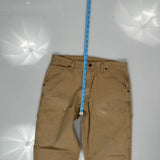 Wrangler Double Knee Carpenter Trousers - 32W 32L Beige Cotton