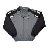 Adidas Track Jacket - Small Grey Polyester