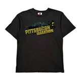 Pittsburgh Marathon Nike Graphic T-Shirt - Medium Black Cotton