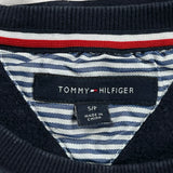 Tommy Hilfiger Spellout Sweatshirt - Small Navy Cotton