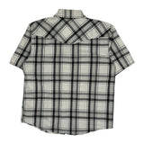 Dickies Checked Short Sleeve Shirt - Medium Black & White Cotton