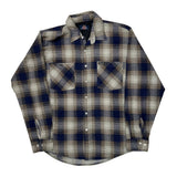 Dickies Checked Flannel Shirt - Large Brown Cotton Blend