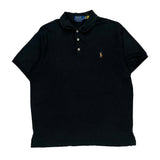 Polo By Ralph Lauren Slim Fit Polo Shirt - Large Black Cotton