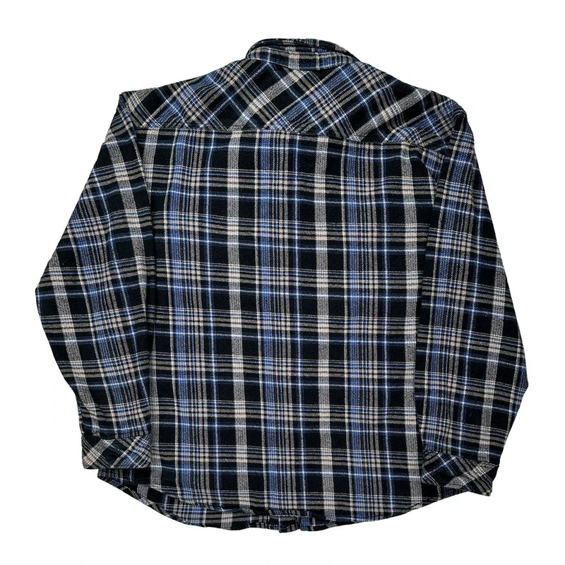 Dickies Checked Flannel Shirt - 2XL Black Cotton
