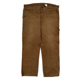 Cat Double Knee Carpenter Pants - 36W 30L Brown Cotton