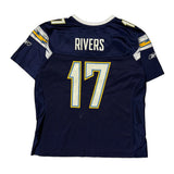 Chargers Reebok Nfl Football Jersey - Large Navy Nylon
