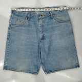 Wrangler Denim Shorts - 38W 9L Light Wash Cotton