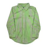 Age 6 Ralph Lauren Striped Shirt - XS Green Cotton