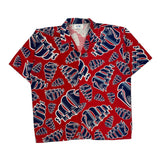 Alpha Clothing Company Hawaiian Shirt - XL Red Cotton