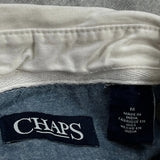 Chaps Ralph Lauren Striped Rugby Shirt - Medium Grey Cotton