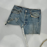 Levis Denim Shorts - 30W UK 10 Light Wash Cotton