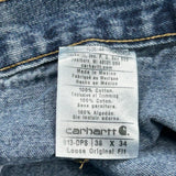 Carhartt Double Knee Carpenter Jeans - 38W 34L Blue Cotton