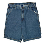 Full Blue Denim Shorts - 36W 10L Blue Cotton