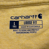 Carhartt T-Shirt - Large Yellow Cotton