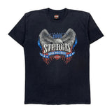 Sturgis Black Hills Rally Harley Davidson Graphic T-Shirt - Large Black Cotton