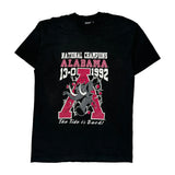 Alabama National Champions 1992 Unbranded Single Stitch T-Shirt - Medium Black Cotton