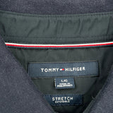 Tommy Hilfiger Spellout Polo Shirt - Large Navy Cotton