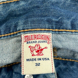 True Religion Denim Shorts - 34W US 8 Blue Cotton