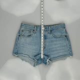 Levis Denim Shorts - 30W UK 10 Light Wash Cotton