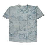 Whale Illustration Signal Sports Graphic T-Shirt - Large Blue Cotton