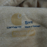 Age 4-6 Carhartt Spellout Hoodie - Small Brown Cotton