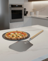 Anygleam 30x35cm Pizza Spatula With Wooden Handle Bakeware Kitchen Tools No Oxidation