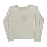 Mickey Mouse Disney Cartoon Long Sleeve T-Shirt - Large White Cotton