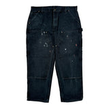 Carhartt Double Knee Carpenter Pants - 39W 30L Black Cotton