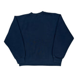 90S Blank Gildan Sweatshirt - Large Navy Cotton