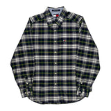 Tommy Hilfiger Checked Flannel Shirt - Small Multicoloured Cotton