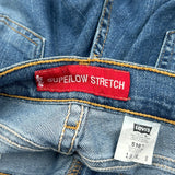 518 Levis Boot Cut Jeans - 34W US 8 Blue Cotton Blend
