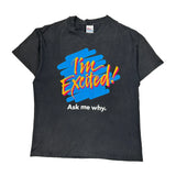 Hanes Single Stitch T-Shirt - XL Black Cotton