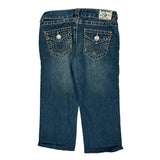True Religion Cropped Jeans - 27W US 2 Blue Cotton