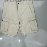 American Eagle Cargo Shorts - 34W 11L Beige Cotton