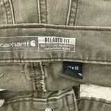 Carhartt Double Knee Carpenter Trousers - 32W 29L Khaki Cotton