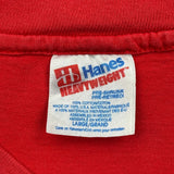 Ohio State Hanes Single Stitch T-Shirt - Large Red Cotton