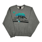 California Republic Hawk Graphic Sweatshirt - Medium Grey Cotton