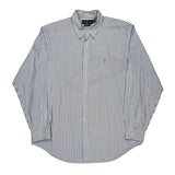 Ralph Lauren Striped Shirt - XL Blue Cotton