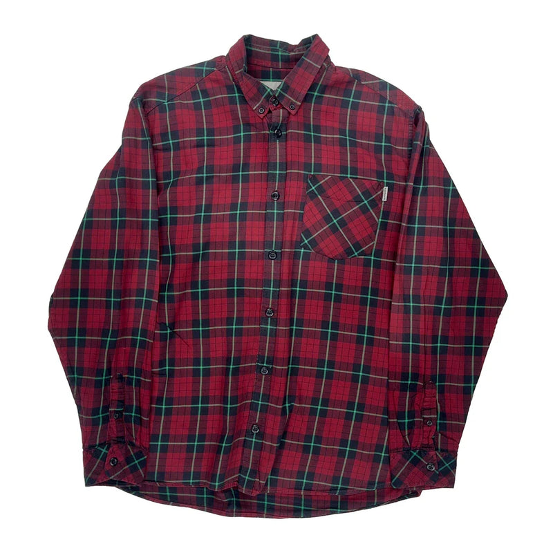 Carhartt Checked Flannel Shirt - XL Green Cotton