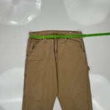 Wrangler Carpenter Trousers - 32W 32L Brown Cotton