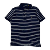 Striped Polo By Ralph Lauren Slim Fit Polo Shirt - Large Blue Cotton