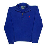 Polo By Ralph Lauren 1/4 Zip - Medium Blue Cotton