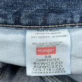 Wrangler Carpenter Shorts - 36W 10L Blue Cotton