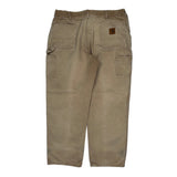 Carhartt Carpenter Trousers - 38W 30L Beige Cotton