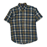 Oceanside Pendleton Checked Short Sleeve Shirt - Medium Beige Cotton